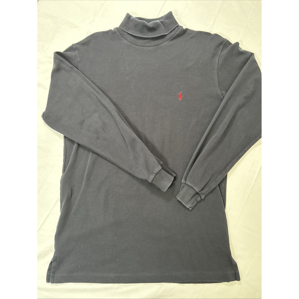 Polo By Ralph Lauren Turtle Beck Sweatshirt Men's Size Small Black 100% Cotton